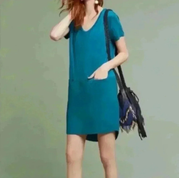 Anthropologie Teal Dress - Picture 3 of 8